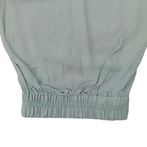 Ryegrass Luxe Jogger Pants Womens Large Green High Rise Flat Front Rayon Relaxed - Picture 10 of 12